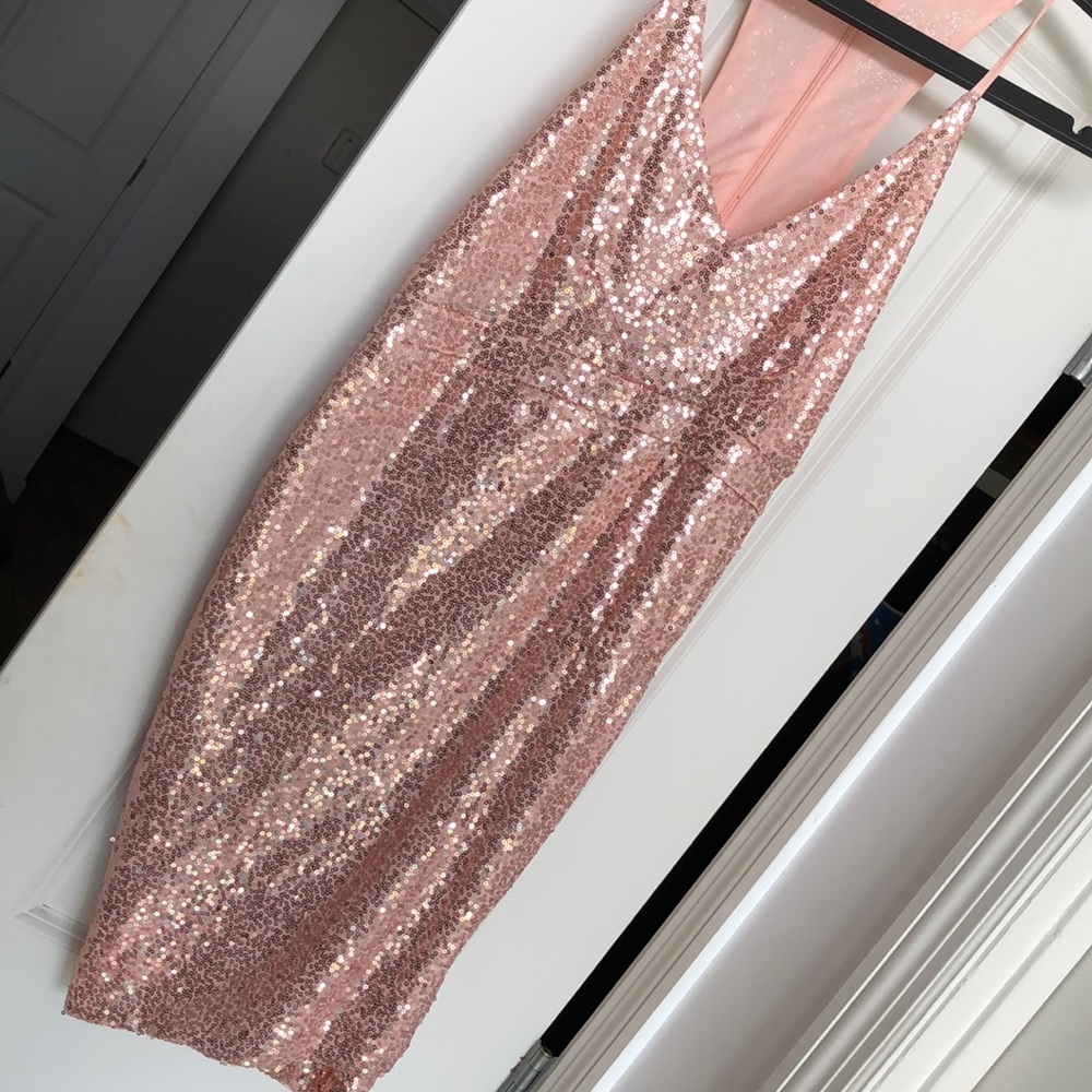 Rose Gold Sequin Dress